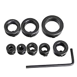  QHGstore 8pcs Tratamiento de la madera Broca de tope de profundidad collares anillo posicionador Locator