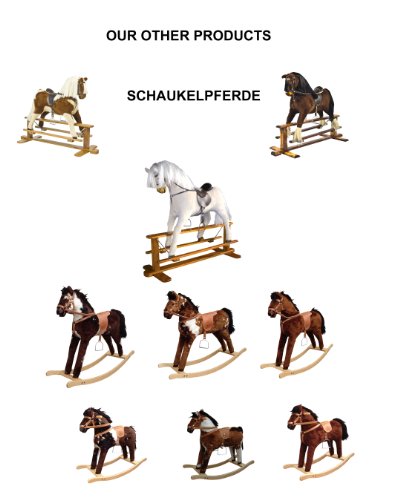 INDIANA Sehr Hochwertiges Großes Schaukelpferd / Schaukeltier Handarbeit - 4