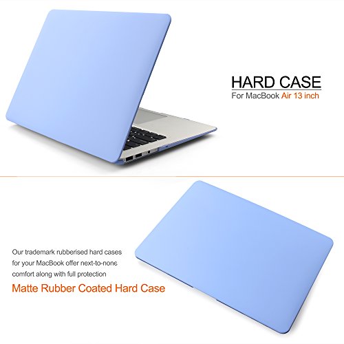 iDOO MacBook Schutzh  lle   Hard Case Cover Laptop H  lle  F  r MacBook Air 13 Zoll  A1369 A1466  - matt  Babyblau
