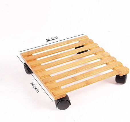 Flower pot finishing rack. Padded Moving Solid Wood Flower Stand With Flower Pad Base With Casters Flowerpot Bottom Roller Wheel Round Chassis Plants potted rack ( Size : A )