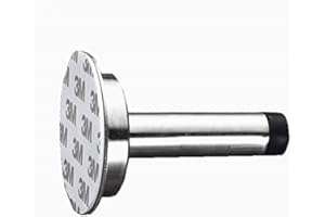 MINISTAR 2 PCs Adhesive Mounted Door Stop | Protect Furniture & Walls from Slamming Doors | No Screw Door Stop | Stainless Steel Door Stoppers with Sound Dampening Bumper Top