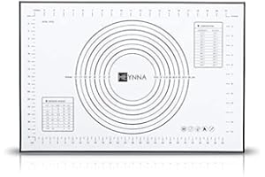 ‎HEYNNA HEYNNA® Silikonowa mata do pieczenia, antypoślizgowa podkładka do pieczenia, 60 x 40 cm, silikonowa mata do gotowania i pieczenia jako mata do ciasta, odporna na stosowanie w piekarniku, 100% bez BPA