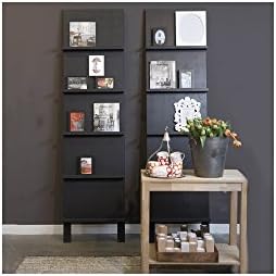 Woood contemporary 5 shelf display unit in black