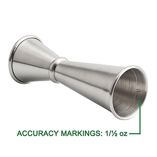 VKING Double Jigger Cocktail Measuring Tool Liquor Shot Bar Stainless Steel im japanischen Stil Doppel Cocktail Setzmaschine Edelstahl Design Cocktail Messbecher Bar accessoire Jigger Cocktail Maß – Jigger 30/60 ml Barmaß Messbecher Barzubehör Cocktails Shaken Edelstahl Doppelseitig Messbecher Jigger Dosierer Cocktail Barkeeper Drink Mixer-Likör Messbecher - 5