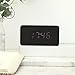 Produktbild Einfache moderne kreative Holz Nachttisch Wecker LED elektronische Uhren Uhr,Schwarze Dame