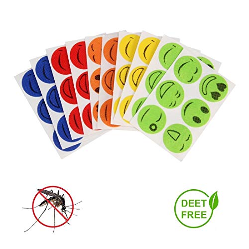 Simply Gorgeous Smiley Anti Mosquito Insectifuge Stickers Patches avec Citronnelle - X 96 Autocallants