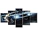 Produktbild MAOYYM1 Modulare Leinwand Kunst Poster Drucke Art Stil 5 Stück Dodge Charger Rocket League Auto Bild Für Wohnzimmer Wohnkultur Malerei (Frameless,Nur Leinwand)