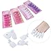 Elite99 5pcs Wearable Toenail UV Gel Polish Remover Clip Caps Reusable Soak Off Wraps Clamp Plastic Acrylic Nail Art Salon Pedicure Tools (White)