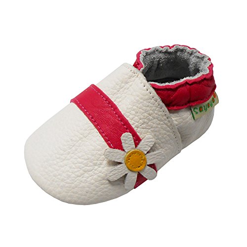 Sayoyo Karikatur Lauflernschuhe Baby Leder weiche Sohle Kugelsicherer Krippe Enfants Schuhe