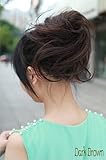 2013 New Charming Wavy Bun With Strip Hairdo Scrunchie Ponytail Hairpiece Hair Extensions (Color 3(Dark Brown))