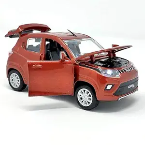 Official Merchandise Mahindra Toy Car KUV100 Collectible 1:32, Sunset Orange