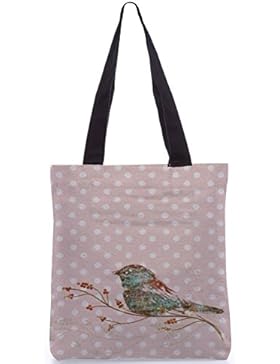 Snoogg Vogel Grunge 13.5 x 15 Zoll-Shopping-Dienstprogramm-Einkaufstasche aus Polyester-Segeltuch gemacht