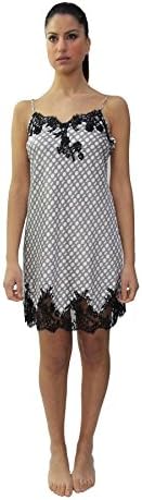MARJOLAINE Short Parisian in Pure Silk, with Lace Application