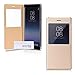 Produktbild samsung note 8 Hülle, Lincivius® Design Flip Cover samsung galaxy note 8 Tasche Wallet Book [S view] Fenster Case Gold Dünn klapphülle ständer schutzhülle - Zubehör Kompatible Marke