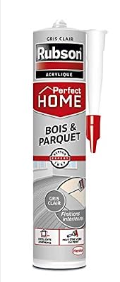 Henkel Perfect Home Mastic Bois & Parquet couleur Gris, Mastic Acrylique pour tous supports Bois et Maçonnerie, joints pour Intérieur et Extérieur, 280 ml