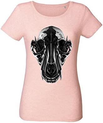 Royal Shirt rs78 T-Shirt For Women Wants Titan Skull, Size:L;Color Cream Heather Pink
