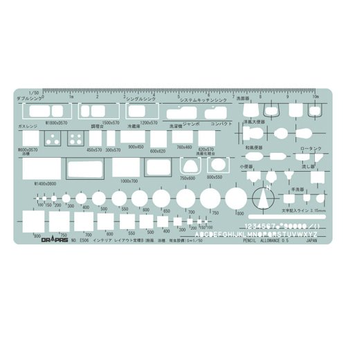 Preisvergleich Produktbild Dorapasu Vorlage E506 Innenaufteilung Lineal 1: 50B 31506