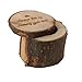 Produktbild OULII Trauring Box Holz-Ring Box Sie wird ewig meine immer rustikal Box für Ringe werden