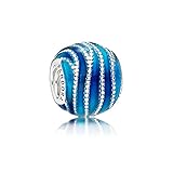 Transparent blue and transparent aqua blue enamel