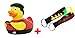 Produktbild SET - LILALU® GUMMIENTE + #WORLD DUCK Schlüsselband | Beruf | Sport | Freizeit | Verschiedene Farben und Designs | Quietscheentchen , LILALU:Trucker Ente / 1921