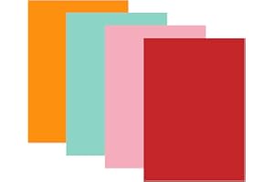 Creatorally 4 Fogli Foglio Timbri Gomma per Incisione Laser, Tampone Morbido Produzione Gomma 21*14,6cm inchiostro, Blocchi Intaglio Artigianale Fatti Mano Spessi 2,5 mm, Rosso, Rosa, Blu, Arancione