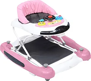 R for Rabbit Ringa Ringa Baby Walker Anti Fall and Turn Rocker with Adjustable Height Walker for Kids(Pink)