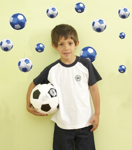 Football Wall Stickers - Blue and White