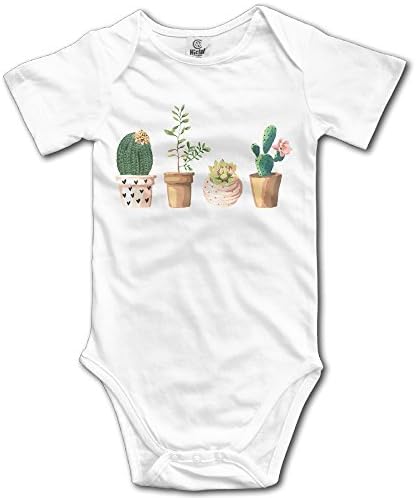 Newborn Boys Girls Popular Cactus Watercolor Funny Baby Onesie Bodysuits -  Black -