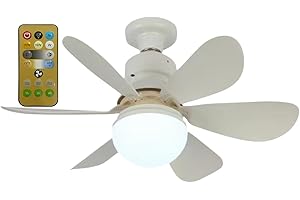 Asslye Ceiling Fans with Lights,Easy to Install Ceiling Fan Light with 6 Blades LED Quiet Ceiling Fan for Children Sleeping,Remote Control Fan Lights Ceiling for Bedroom and Living Room.