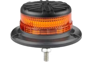Dun-Bri DBG Slimline Series Amber LED Beacon for Recovery/Emergency Vehicles Hazard Warning Strobe ECE R65 & EMC R10 Approved 12V/24V Car Van Truck Tractor (Single Bolt)