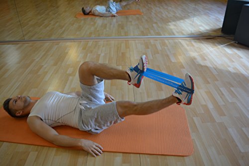 SmartSportStudio ★ 4er Set Premium Therabänder / Fitnessbänder / Widerstandsbänder / Gymnastikbänder / Trainingsbänder / Loop Resistance Bands ★ jetzt 30% stärker ★ mit Transportbeutel und deutscher Übungsanleitung ★ aus 100% Naturlatex ★ Ideal für Reha, Physiotherapie, Pilates, Yoga, Crossfit u.v.m. ★ Workout Zuhause und Training im Freien - 8