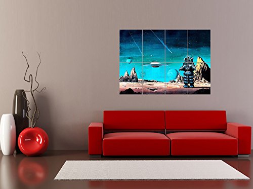 Doppelganger33 LTDMovie Film Robby Robot Forbidden Planet Space Stars Sci Fi XL Giant Panel Poster Art Print (8 Sections)