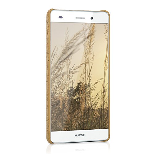 kwmobile Funda para Huawei P8 Lite  2015  - Carcasa Protectora de  Corcho  para m  vil - Cover  Trasero  y dise  o de Sol hind  