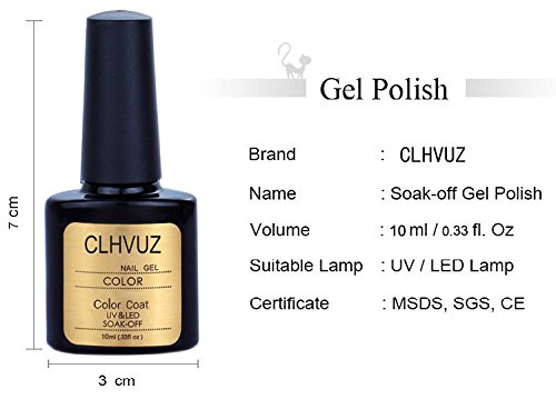 Clhvuz UV-LED-Gel-Nagellack mit Farbwechsel nach Temperatur, abwaschbar, Chamäleon-Nagellack, 10 ml - 2