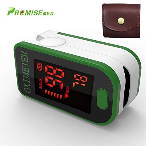 Pulse Oximeter MGcare Pro Sports and Aviation Finger-Unit Spot Check Oxygen Monitor Finger with Lanyard (Green)
