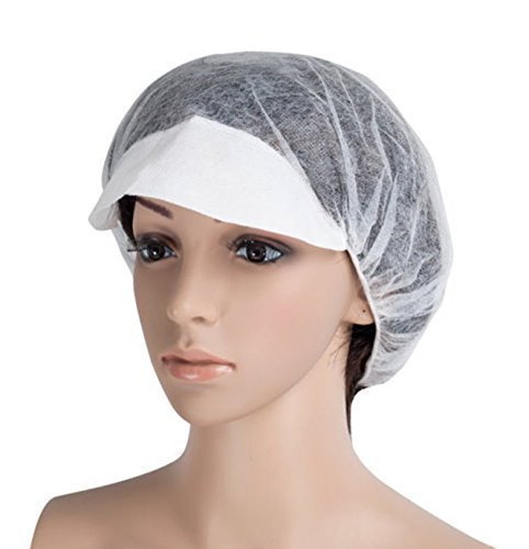 Medi-Inn Surgical Cap with Brim White