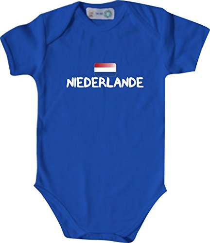 Unbekannt Cooler WM Länder Baby Body mit Flagge/NIEDERLANDE/Farbe: Königsblau/Größe: 62-68 (3-6 Monate)