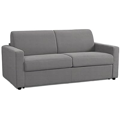 ITALIAN SPIRIT Canapé lit NIGHT convertible ouverture RAPIDO 140*14*195cm tissu gris silver