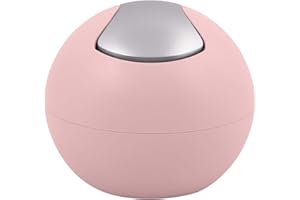 Spirella Kosmetikeimer 1 Liter Abfalleimer Schwingdeckeleimer Tischabfalleimer Bowl Rosa matt