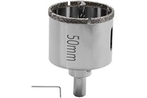 SYULCR Punte Trapano Fresa Piastrelle, 30/50/75 mm Punta Diamantata, Sega a Tazza per Vetro, Profondità di Taglio 36 mm, Punte Diamantate per Ceramica, Porcellana, Piastrelle di Ceramica (50mm)