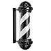 Produktbild DD. store 73CM / 29in LED Barber Pole Light, Weiß Schwarz Rotating Illuminating Stripes Wasserdichtes Licht Hair Salon Shop Außenschild Wandleuchte.