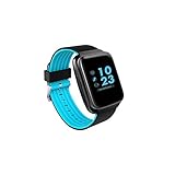 YWYU Smart Watch Herzfrequenz und Aktivität Tracking Schlafüberwachung Smart Armband Schrittzähler Wasserdichte Sportuhr mit Kamera Musik-Player als Geschenk (Farbe : Blau)