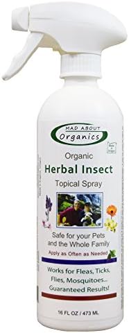 Mad About Organics All Natural Dog Cat Pet Insect Flea &amp; Tick Topical Spray 16oz
