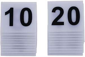 ARMYJY Tischnummernschilder, doppelseitig, nummerierte Tischnummer, Tischzeltnummern, Karten, Schilder, flexible Hochzeit, Restaurant, Bars, Café, Schilder, weiß