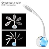 WILIT® HZ T3 5W dimmbare LED Schreibtischlampe/Atmosphärenlampe mit Schwanenhals und Touchfeld für Farblicht und 3 Helligkeitsstufen, weiß - 6