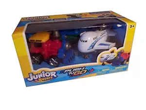 Junior Racers Push n Go Train Engine and Airplane