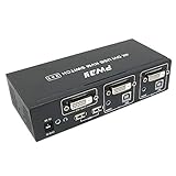 kvm switch dvi usb dual monitor HOTKEY SWITCH: Sie können Tastatur-Hotkeys verwenden, um schnell HDMI-Schnittstellengeräte zu wechseln. Dies kann Ihre Bedienung komfortabler und schneller machen. Natürlich können Sie auch die weiße Taste am Produkt verwenden, um zu wechseln.