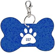 Sky Trends Bone Shape Collar Locket/Pendant for Dogs & Puppy -552, Multicolour, Medium, 1 Count - 