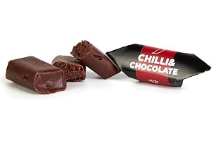 ‎MR FUDGESTO ARTISAN DELICACIES Traditionelle Karamellbonbons - Frisch Fudge - Geschmack: Chili & Schokolade - Mr Fudgesto Süßigkeiten aus Karamell - Kuhbonbon - Box 250 g