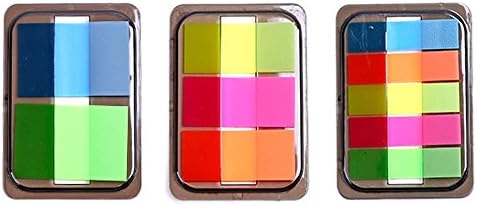 Espoy Index Tabs Writable Labels Page Marker Adhesive Sticky Notes Flags Strong Filing Tabs Office and Home Supplies 12 Pieces of Set